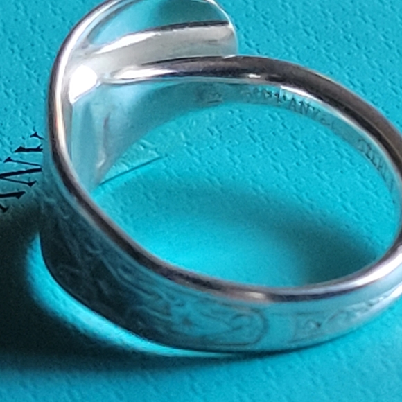 1870 Tiffany & Company Antique Ivy Spoon Ring in Sterling Silver #41 size 10 - Picture 12 of 13